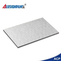 high quality 3mm Brushed Silver decorative aluminum plastic composite panel